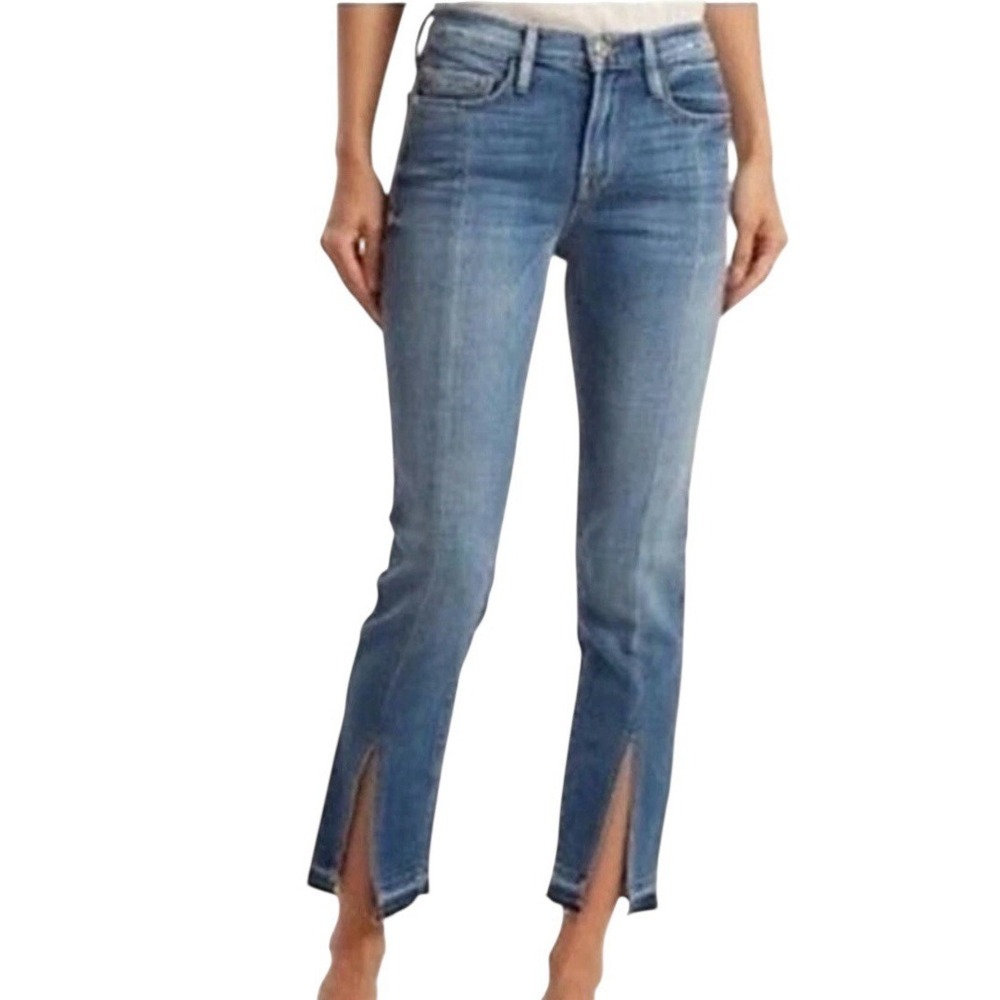 Frame Le‎ Nouveau Jeans Women's Size 26 Blue Stretch Designer Classic Med Rise